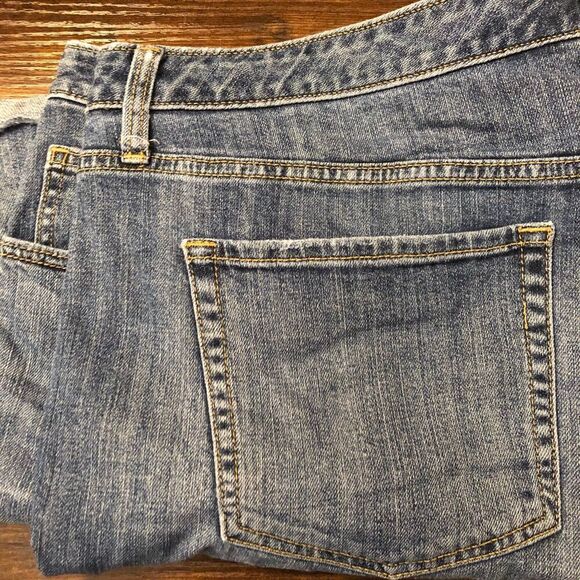 90s Style Torn Bermuda Ava & Viv Jean Shorts Cuffed Raw Hem - Picture 7 of 7